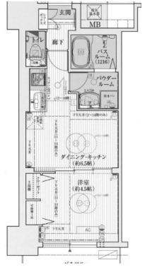 エステムコート三宮駅前IIアデシオン(1DK/3階)の間取り写真