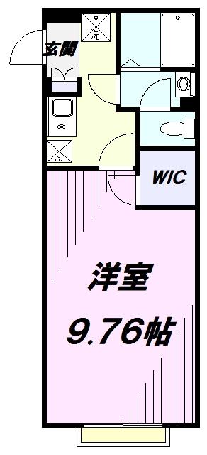 イクシオアヴニール(1K/1階)の間取り写真