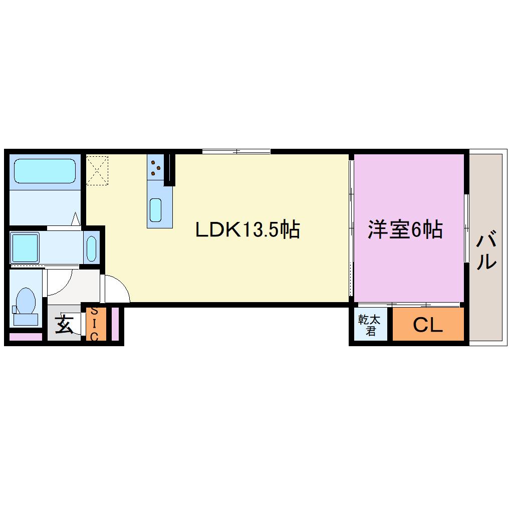 アヴァンス(1LDK/2階)の間取り写真