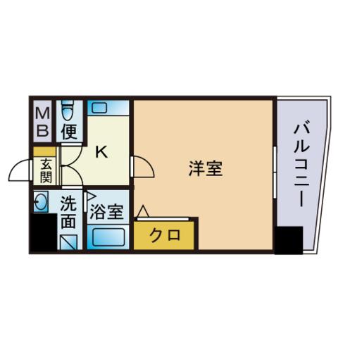 DSONE(1K/3階)の間取り写真