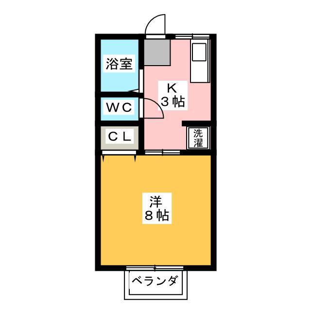 レッツサイト(1K/2階)の間取り写真