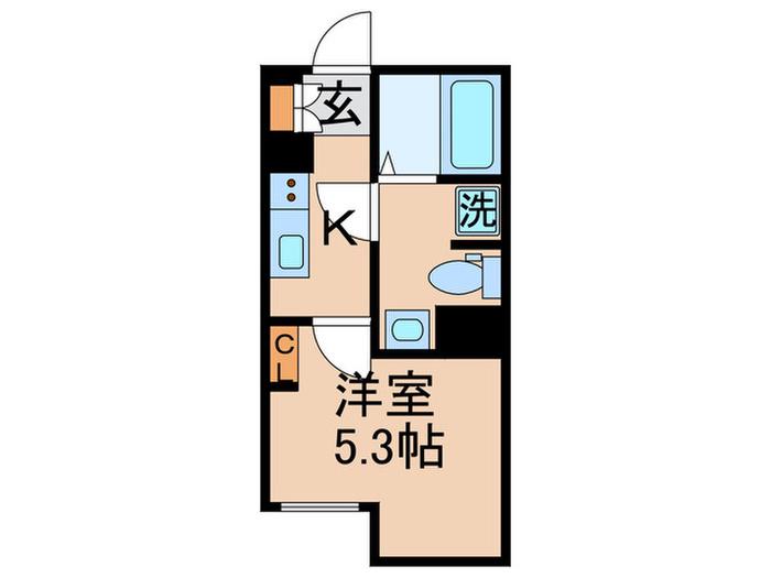 グレイスミロ金町(1K/4階)の間取り写真