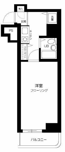 横浜平沼ダイカンプラザⅢ(1K/10階)の間取り写真