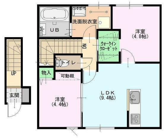 ランコントレ(2LDK/2階)の間取り写真