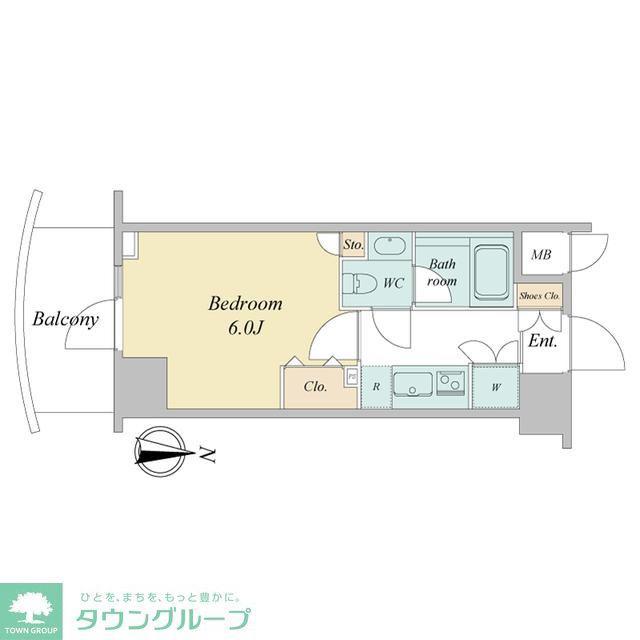アジールコート西新宿(1K/6階)の間取り写真
