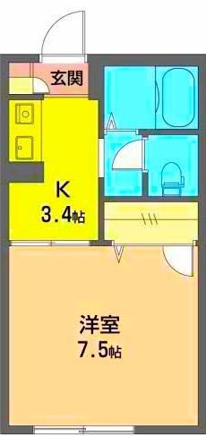 リヴェール壱番館(1K/1階)の間取り写真