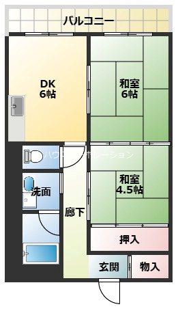 和田マンション(2DK/3階)の間取り写真