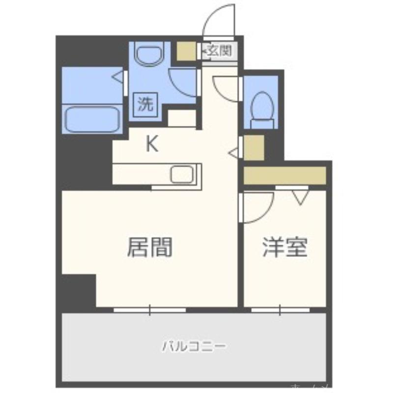ビブレス月寒中央ステーション(1LDK/6階)の間取り写真