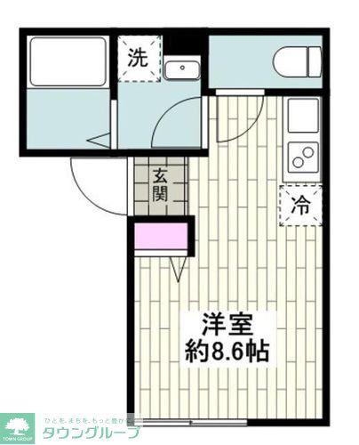 プレミアムコート白楽(1K/3階)の間取り写真