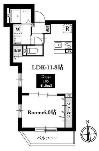 ラ・レジデンシア・トキオ(1LDK/2階)の間取り写真