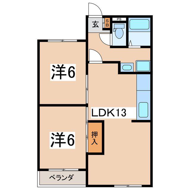 ファミールアトリエ(2LDK/3階)の間取り写真