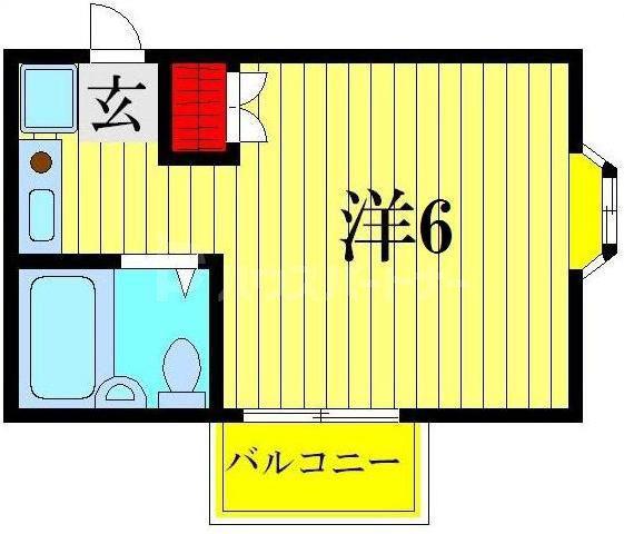 MTハウス小岩(1K/1階)の間取り写真