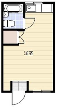 樫山ビル若葉荘(ワンルーム/2階)の間取り写真