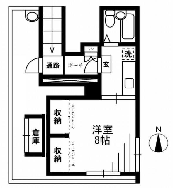 杉ビル(ワンルーム/4階)の間取り写真