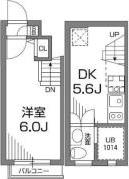 グランアセット千鳥町(1DK/1階)の間取り写真