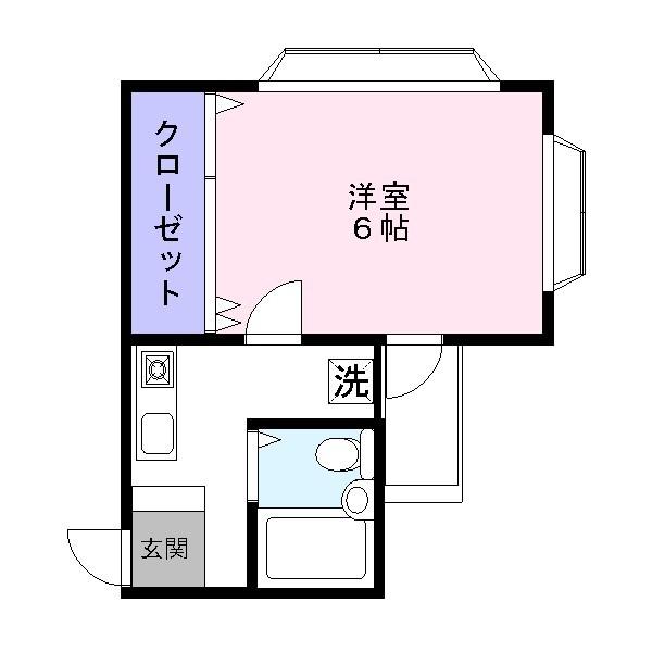 カーサ矢部(1K/3階)の間取り写真