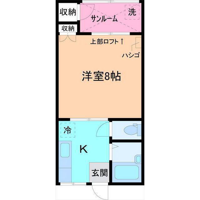 アレグリーア辰巳(1K/1階)の間取り写真