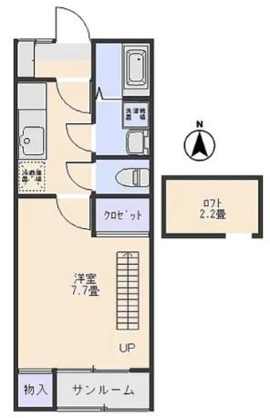 LE CIEL A (1K/2階)の間取り写真