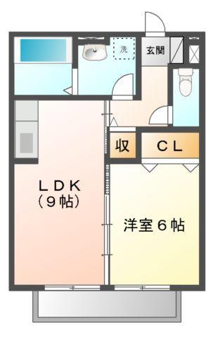 アースフロンティア(1LDK/1階)の間取り写真