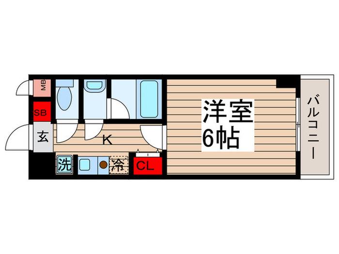 TRビルディング(1K/3階)の間取り写真