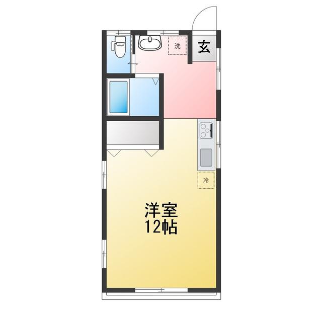 TWINKLE TERRACE(ワンルーム/2階)の間取り写真