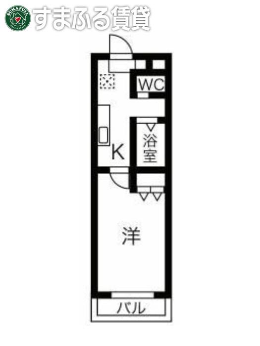 A・CITY三河安城東町II(1K/4階)の間取り写真