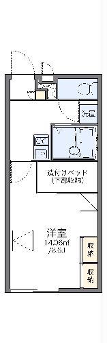 レオパレスフラワー(1K/1階)の間取り写真