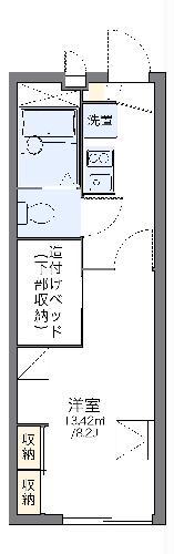 レオパレスフルハウス(1K/2階)の間取り写真