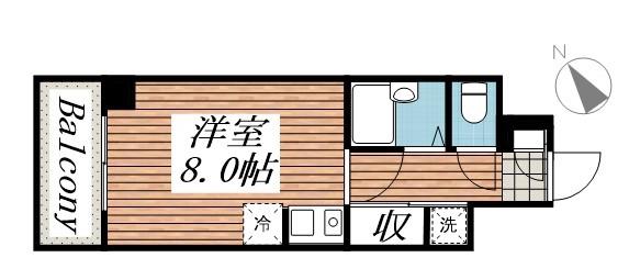 パークステージ亀戸北(ワンルーム/3階)の間取り写真