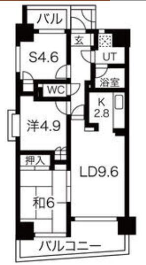 ライオンズマンション須磨マリンビュー(2SLDK/2階)の間取り写真