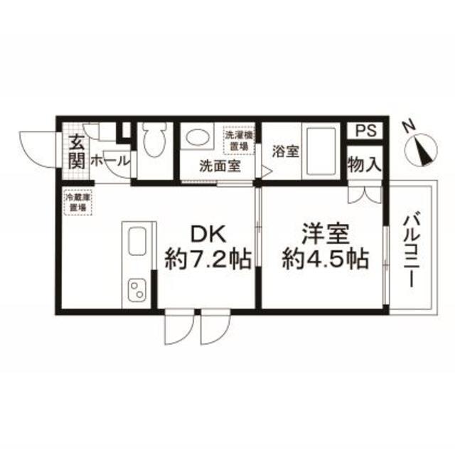 グレイス東尾久(1DK/3階)の間取り写真