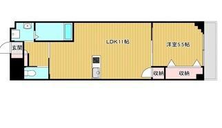 AVVENIRE深江橋(1LDK/2階)の間取り写真