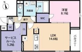 SPコート興野(1SLDK/2階)の間取り写真