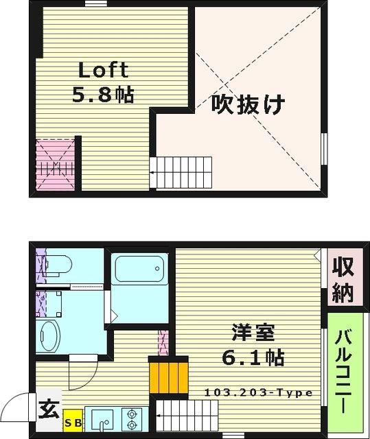 地下鉄今里筋線 鴫野駅 徒歩8分 2階建 築11年(ワンルーム/1階)の間取り写真