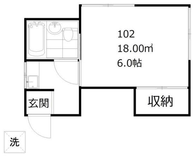 藤井アパート(1K/1階)の間取り写真