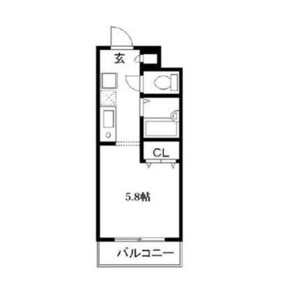 OAK HOUSE(ワンルーム/3階)の間取り写真