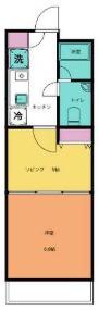 レジデンス八王子上野町(2K/4階)の間取り写真