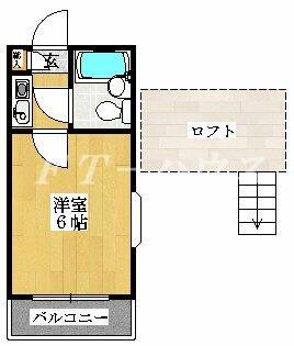 ジュネパレス津田沼第1(1K/1階)の間取り写真
