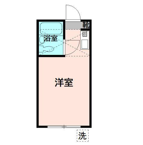 グレイスユリガオカ(ワンルーム/1階)の間取り写真