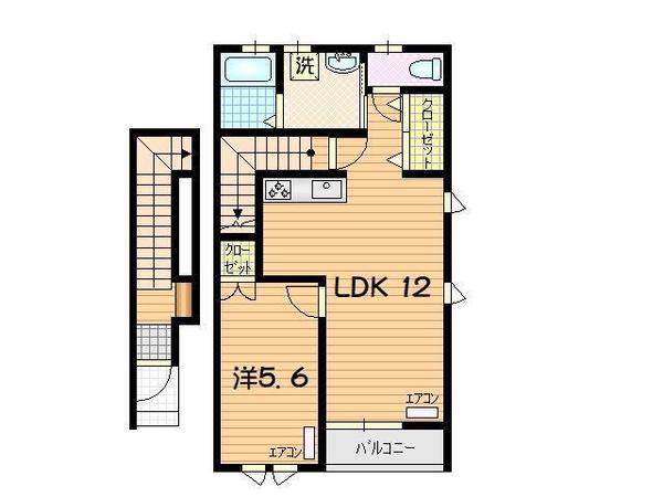 グランフォート青山(1LDK/2階)の間取り写真