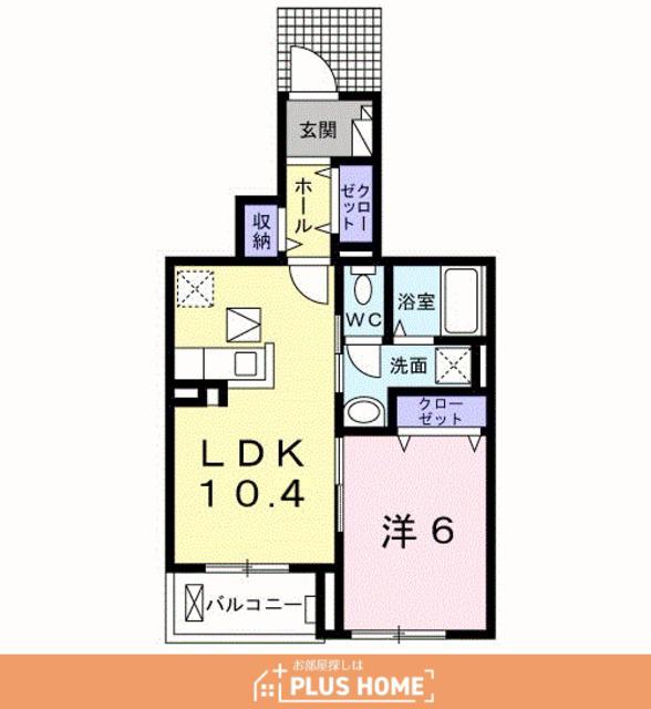 アナベル(1LDK/1階)の間取り写真