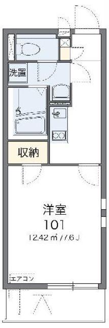 クレイノカーサフェリチタ(1K/2階)の間取り写真