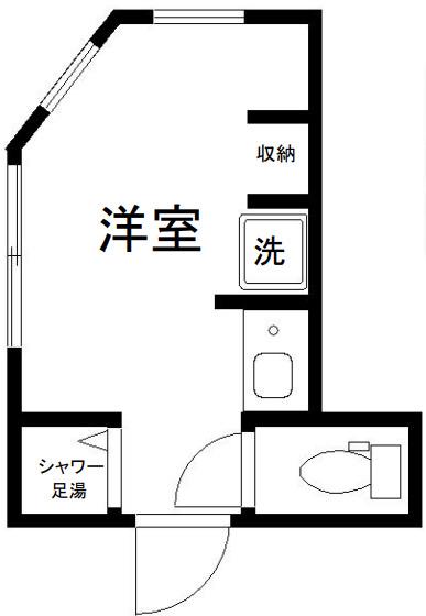 アーバンプレイス新宿北(ワンルーム/1階)の間取り写真