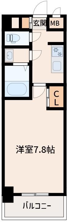 THE RESIDENCE H(1K/2階)の間取り写真