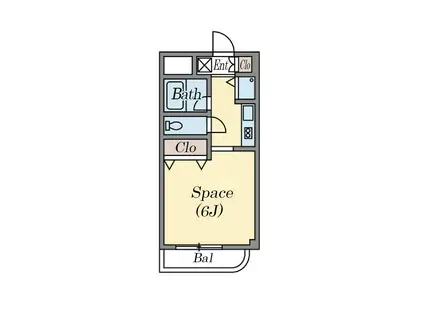グレイスコート(1K/3階)の間取り写真