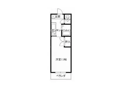 リトルハイツNO.7(1K/5階)の間取り写真