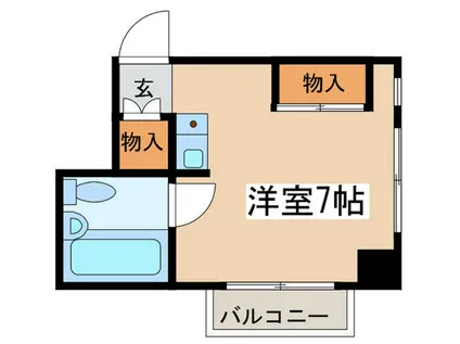 ファミール西生田(ワンルーム/2階)の間取り写真