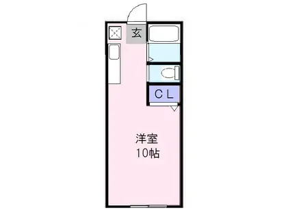 メゾンアミアミ(1K/2階)の間取り写真