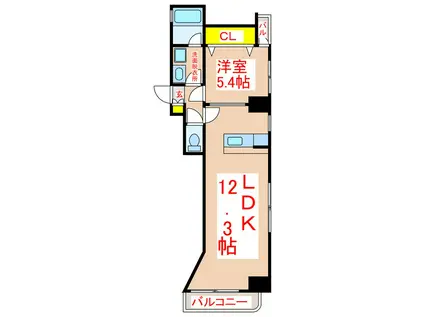 さくらヒルズ樋之口参番館(1LDK/3階)の間取り写真