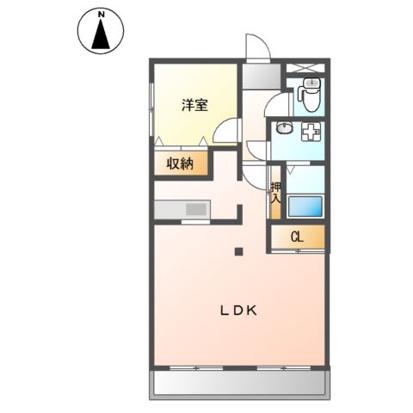 メゾンハンクスMTI(1LDK/2階)の間取り写真